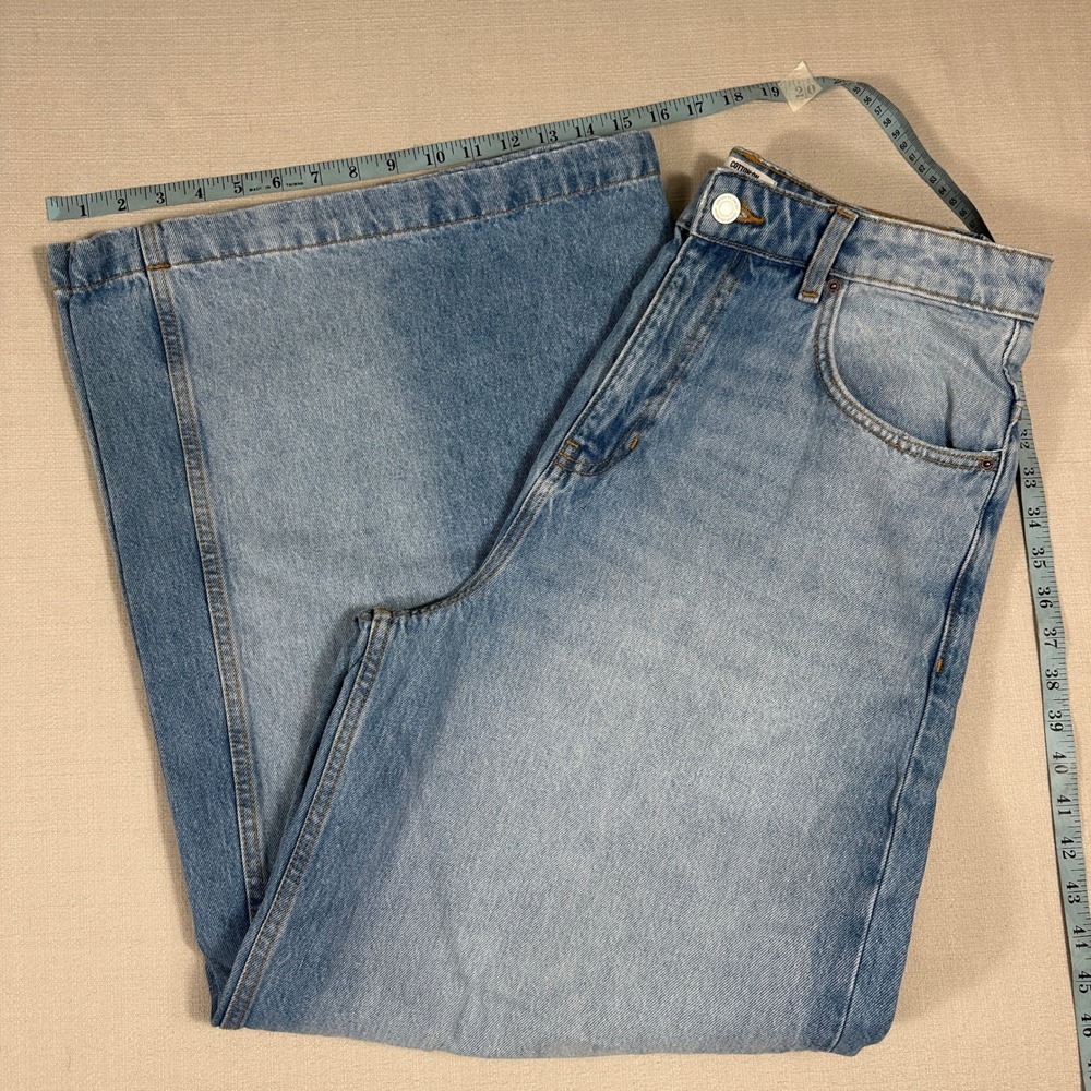 Cotton On 91 EXTRA Wide Jeans Womens 30 Blue Excellent High Rise Wide Leg Denim